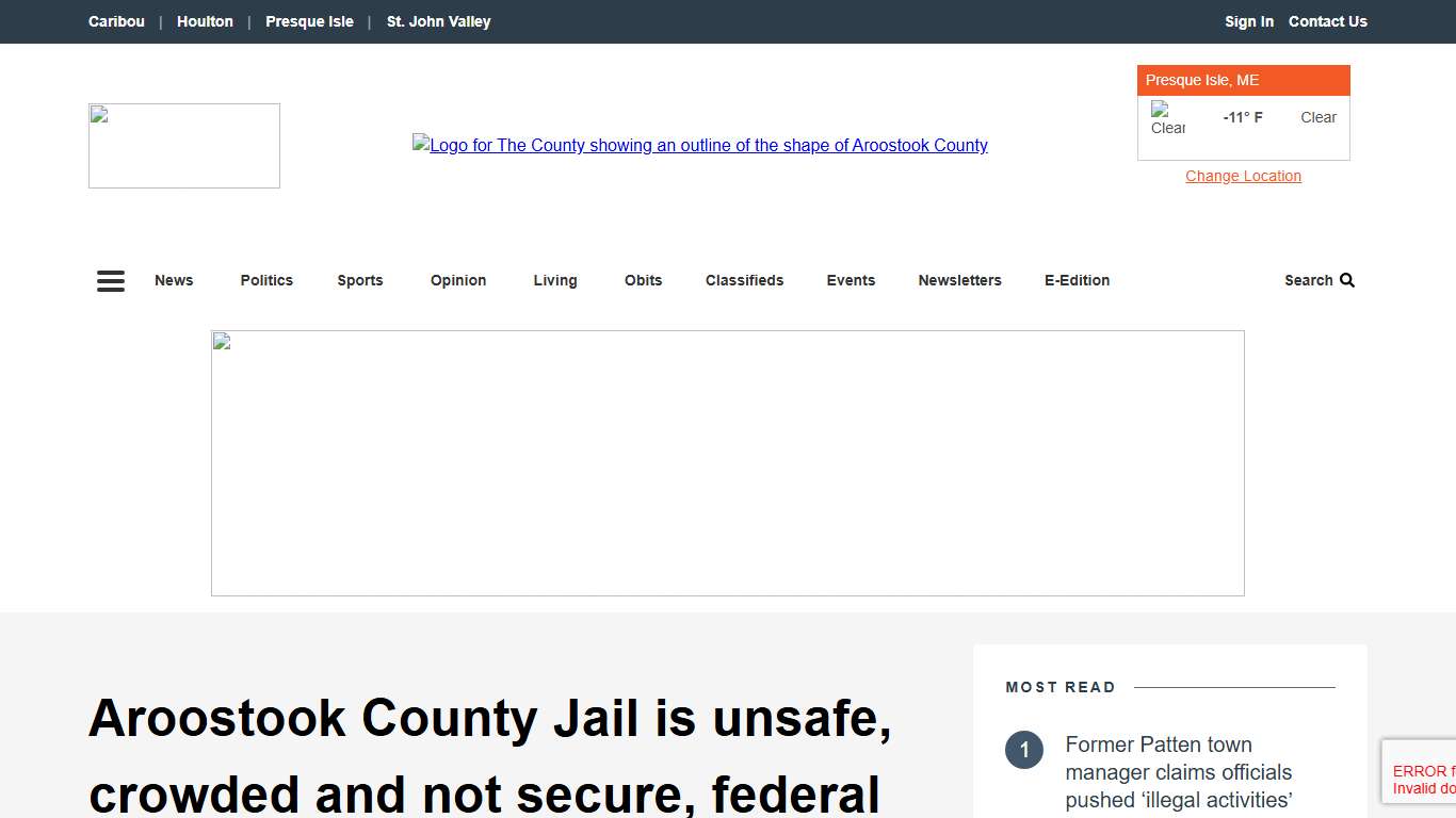 Aroostook County Jail is unsafe, crowded and not secure, federal experts say - The County